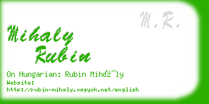 mihaly rubin business card